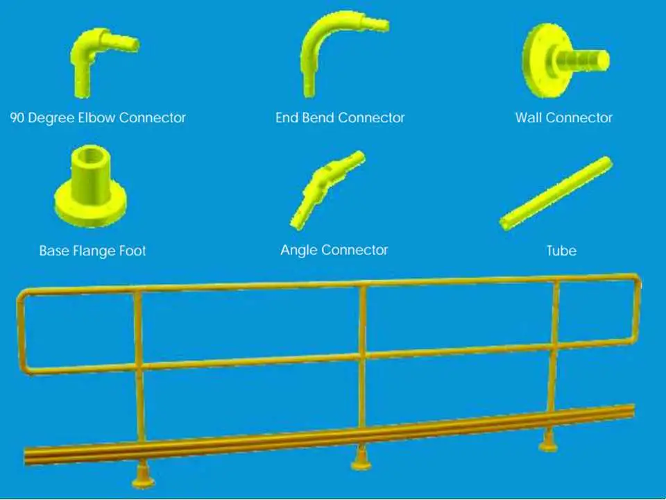 FRP Insulated Ladder Handrail FRP Tank Guardrail Handrail High-Strength FRP Cage Straight Ladder Handrail