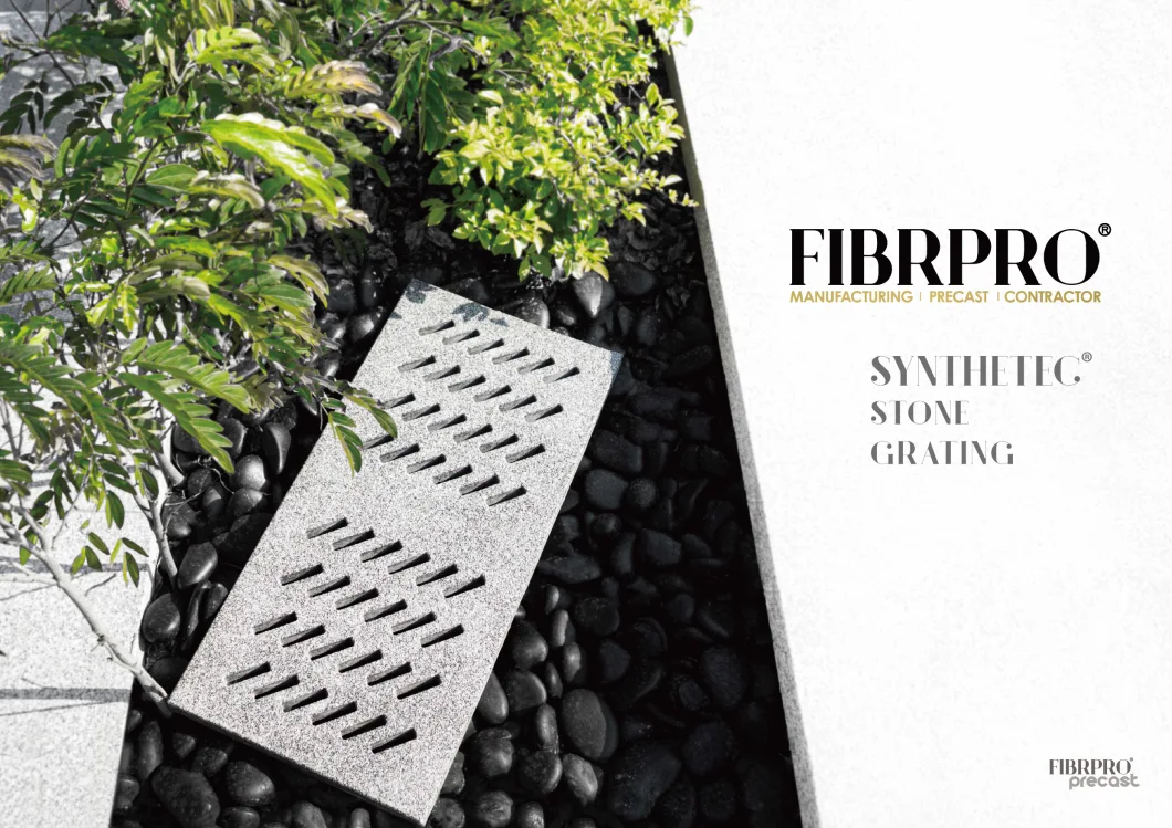 Fibrpro Tailored Bespoke Reinforced Stone Stair Tread Indoor Outdoor Flooring SMC BMC Composite Synthetic FRP/GRP Fiberglass Polymer Concrete Matching Color