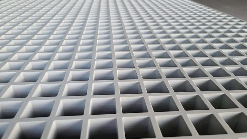 38*38mm Grid, 1.5′ ′ Thick, Light Gray, Cheap FRP Molded Fiberglass Reinforced Plastic Grating