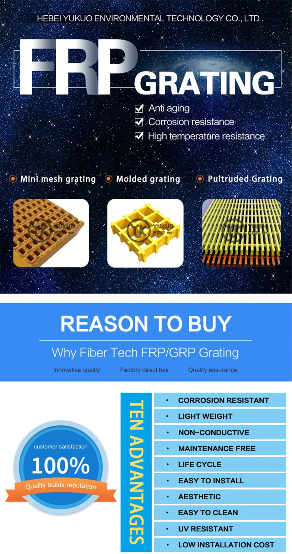 Cost-Effective Waterproof Pultruded FRP/GRP Power Stations Grating