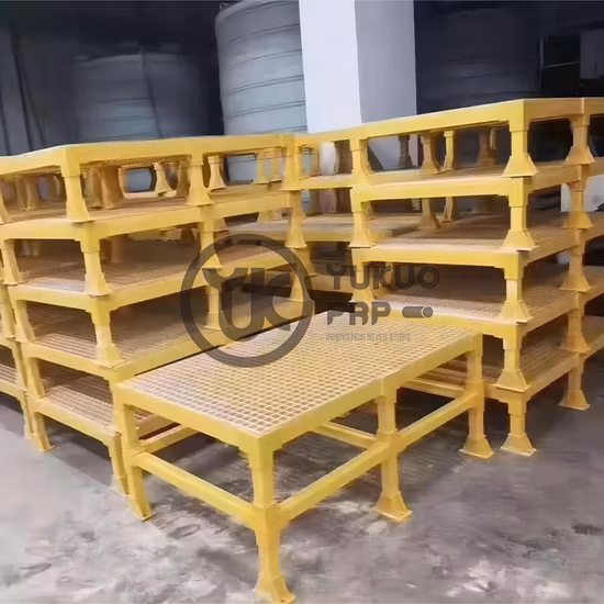 Ringhiera/corrimano per scale in fibra di vetro GRP per piattaforma pedonale